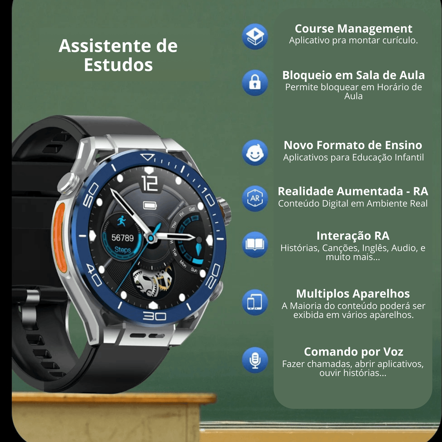 Relógio Smartwatch x5 com chip 4g GPS Wifi 64GB - LojaLB