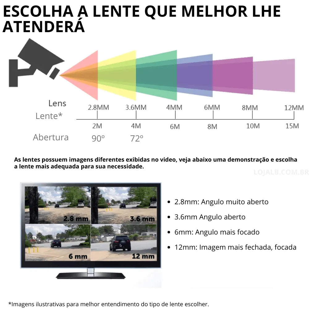 si301 Camera de seguranca 4K Poe Onvif Cabo Visão noturna colorida NVR Bullet - LojaLB