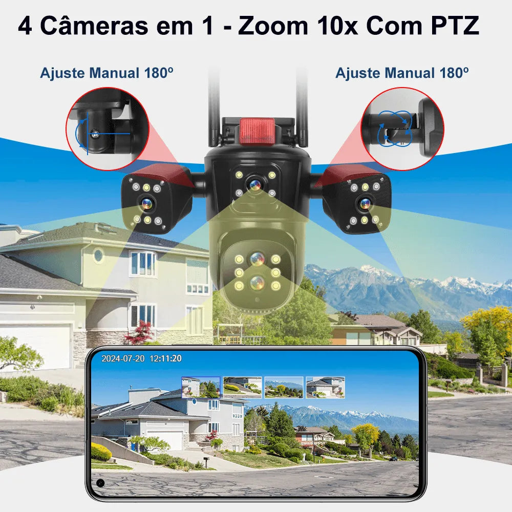 WL351 Camera de Segurança Wifi externa 10x Zoom Óptico Garantia de 1 Ano - LojaLB
