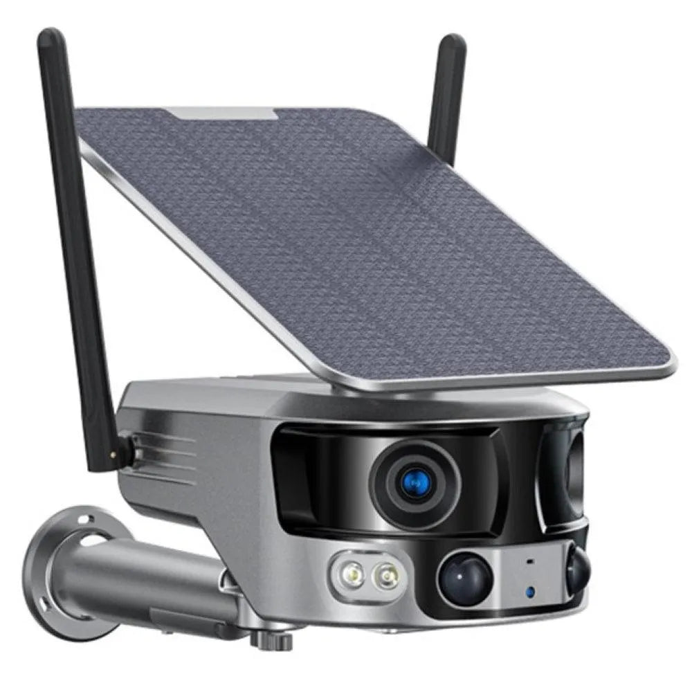 L401 Camera solar externa 4G Wifi 4k 180 graus Detecção Inteligente de Humanos Suporta CCTV Visão Panoramica - Garantia de 1 Ano - LojaLB