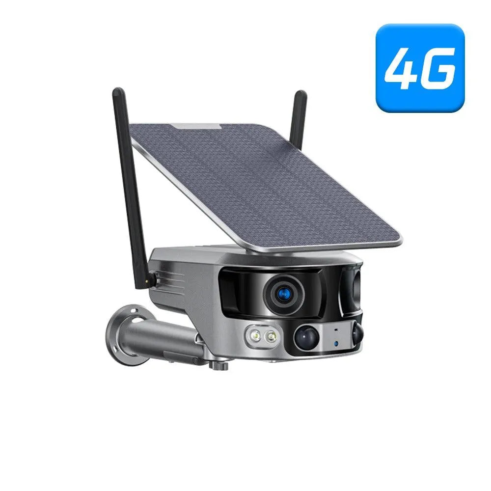 L401 Camera solar externa 4G Wifi 4k 180 graus Detecção Inteligente de Humanos Suporta CCTV Visão Panoramica - Garantia de 1 Ano - LojaLB