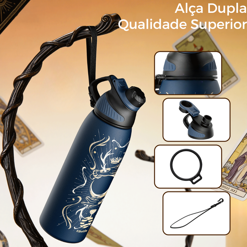 Garrafa térmica pra agua inox 1L com vedação segura e uso prático. Ideal para academia, trabalho e viagens.