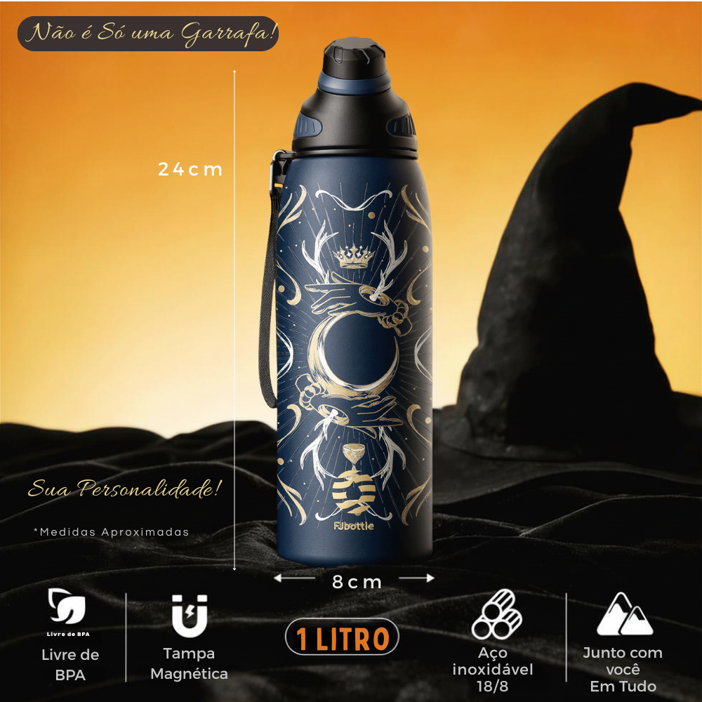 Garrafa térmica pra agua inox 1L com vedação segura e uso prático. Ideal para academia, trabalho e viagens.