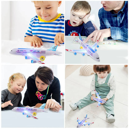 Avião Brinquedo infantil A380 sons reais musicas rotação automatica - LojaLB