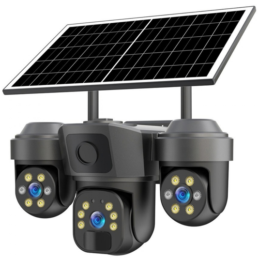 Câmera de Segurança Solar 4G WiFi Externa LBW04 3em1 AOV 360° com Gravação 24h