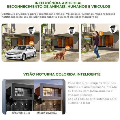 Camera solar com entrada pra chip 4g sem internet