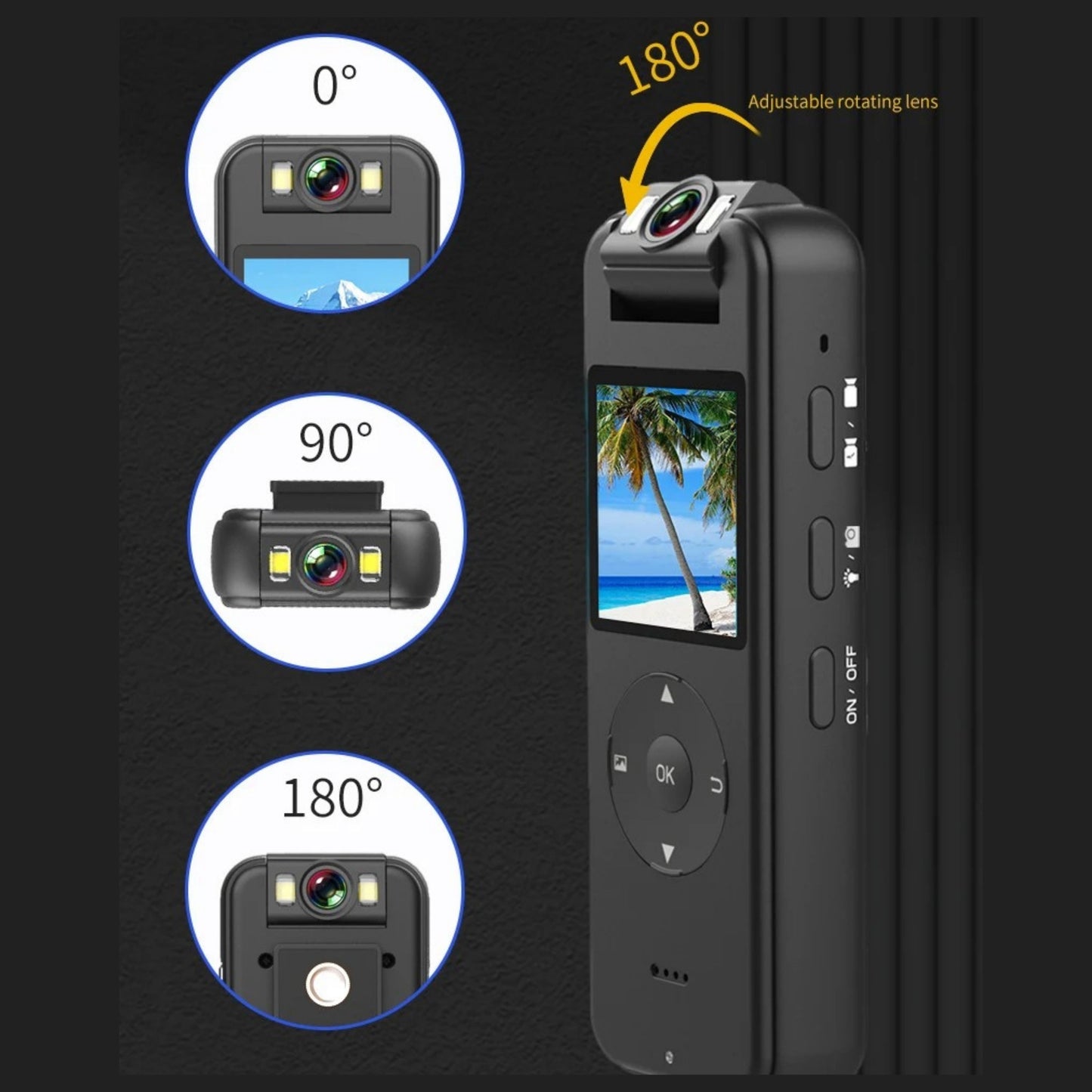 Mini Camera corporal de ação esportiva wifi Ultra HD 4K Portátil Grava Vídeo Com Visão Noturna cs09 Até 256GB