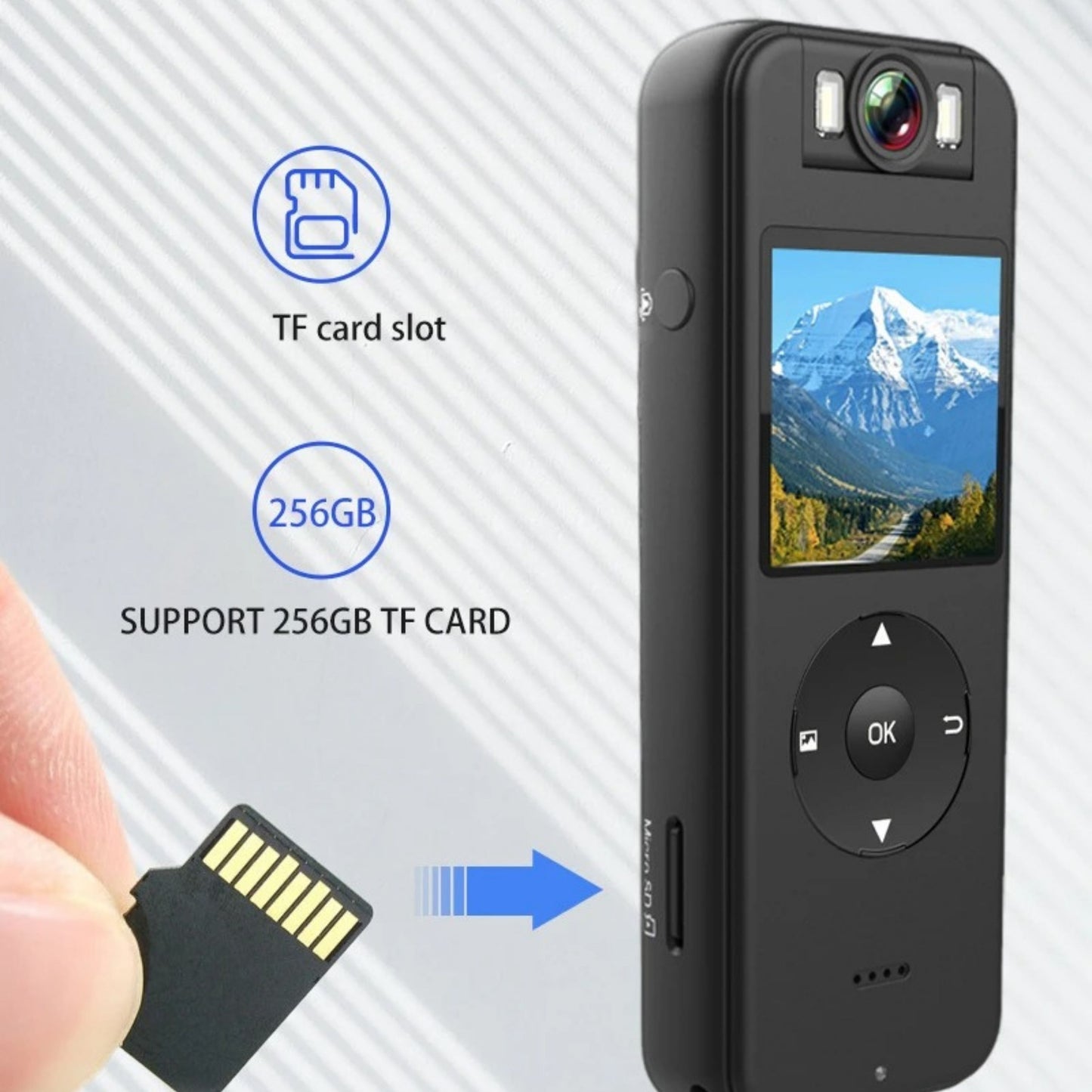 Mini Camera corporal de ação esportiva wifi Ultra HD 4K Portátil Grava Vídeo Com Visão Noturna cs09 Até 256GB