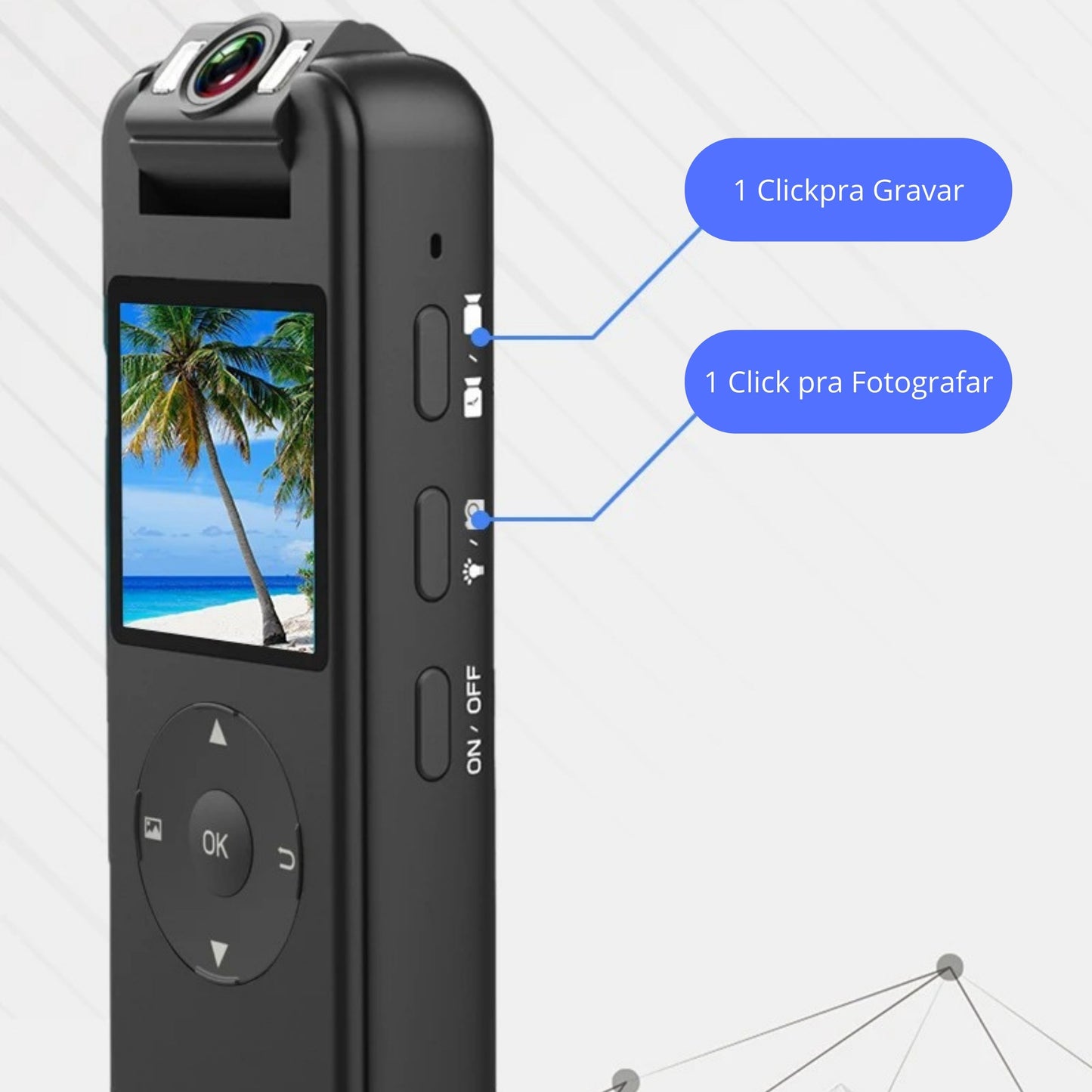 Mini Camera corporal de ação esportiva wifi Ultra HD 4K Portátil Grava Vídeo Com Visão Noturna cs09 Até 256GB