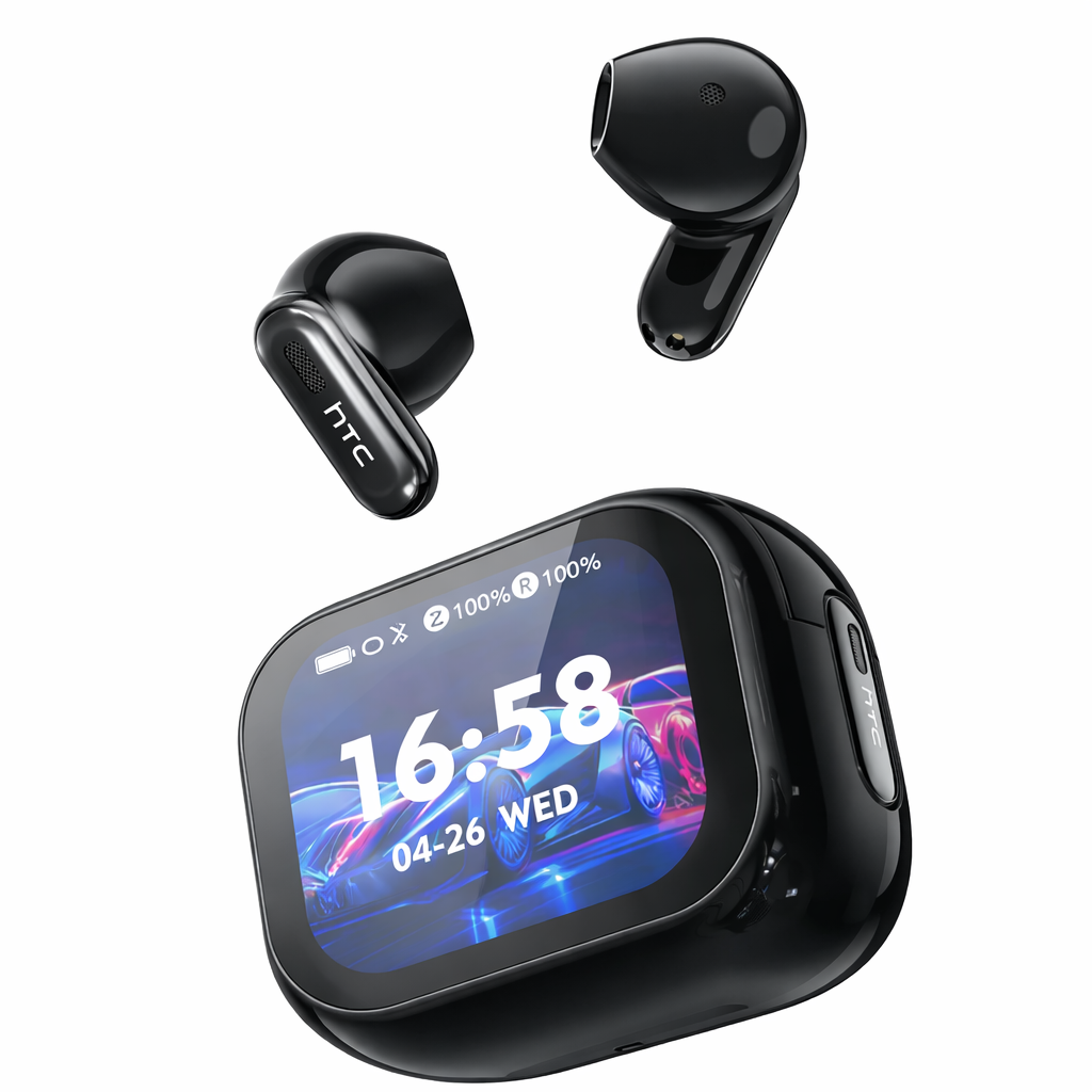 Fone ouvido tradutor simultaneo Bluetooth 6.0 com Tela Touch LED Tradução por IA Bateria 40h TWS Sem Fio