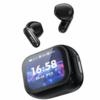 Fone ouvido tradutor simultaneo Bluetooth 6.0 com Tela Touch LED Tradução por IA Bateria 40h TWS Sem Fio - LojaLB