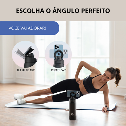 Garrafa Térmica Magnética 950ml em Aço Inox com Suporte para Celular - LojaLB