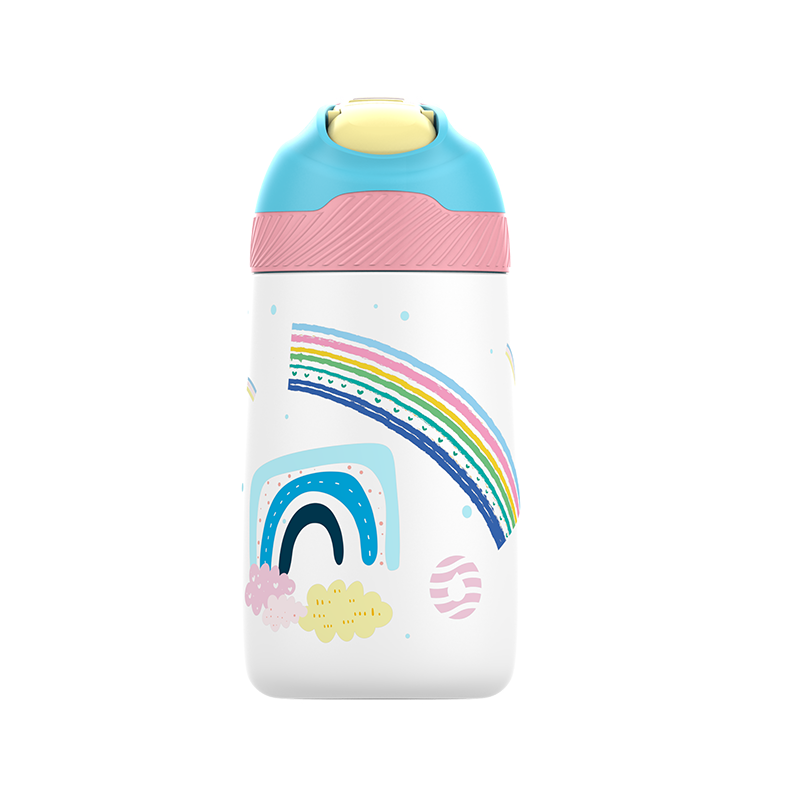 Garrafa Termica infantil estampa Com Canudo Ultra Resistente 350ml - LojaLB