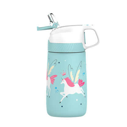 Garrafa Termica infantil estampa Com Canudo Ultra Resistente 350ml - LojaLB