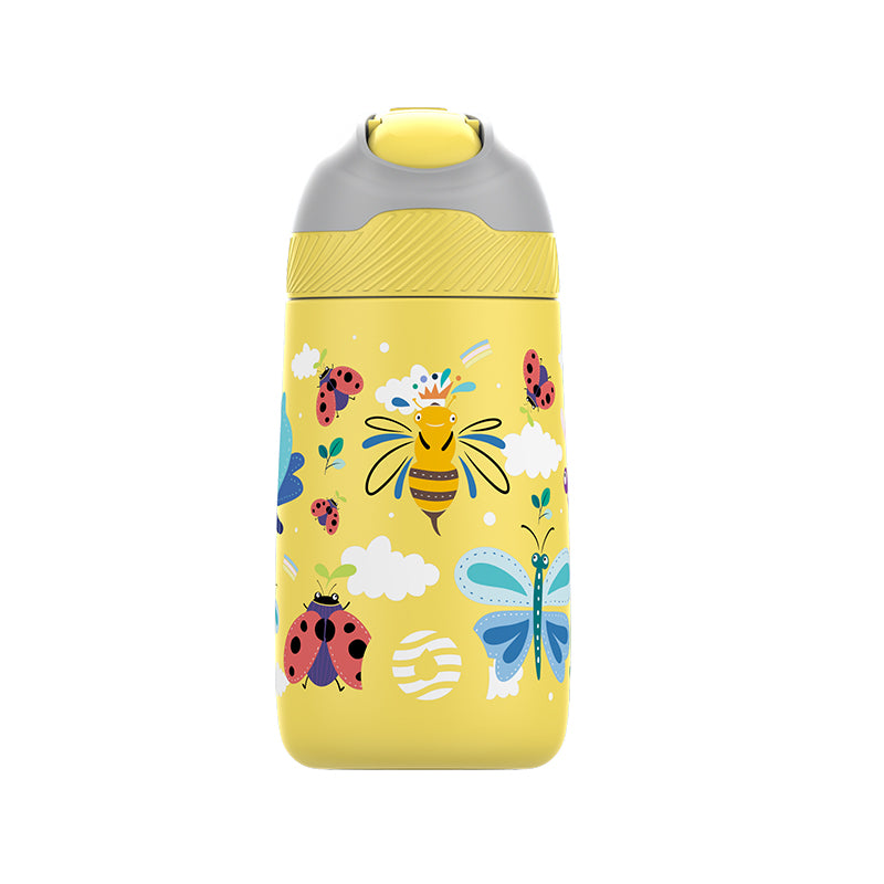 Garrafa Termica infantil estampa Com Canudo Ultra Resistente 350ml - LojaLB