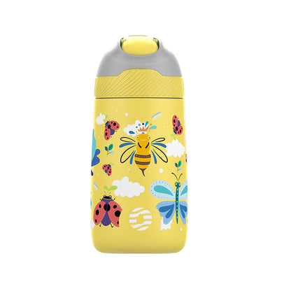Garrafa Termica infantil estampa Com Canudo Ultra Resistente 350ml - LojaLB