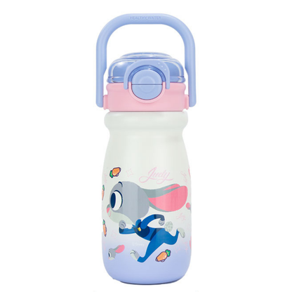 Garrafa Térmica Infantil 550ml em Aço Inox com Canudo e Alça