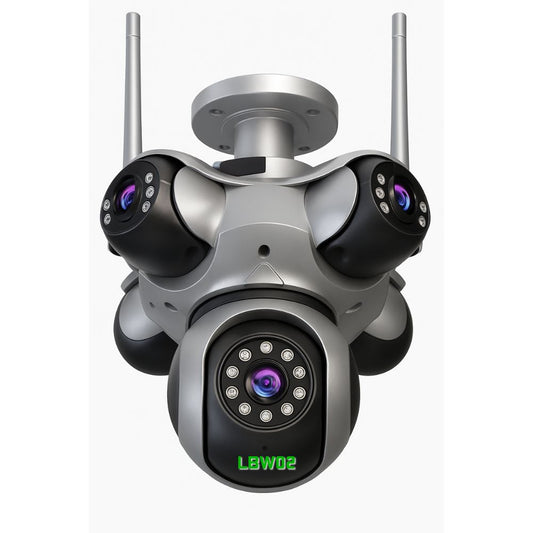 LBW02 Camera de Segurança wifi 25MP 5 Lentes Vigilância 360° Visao Noturna Colorida