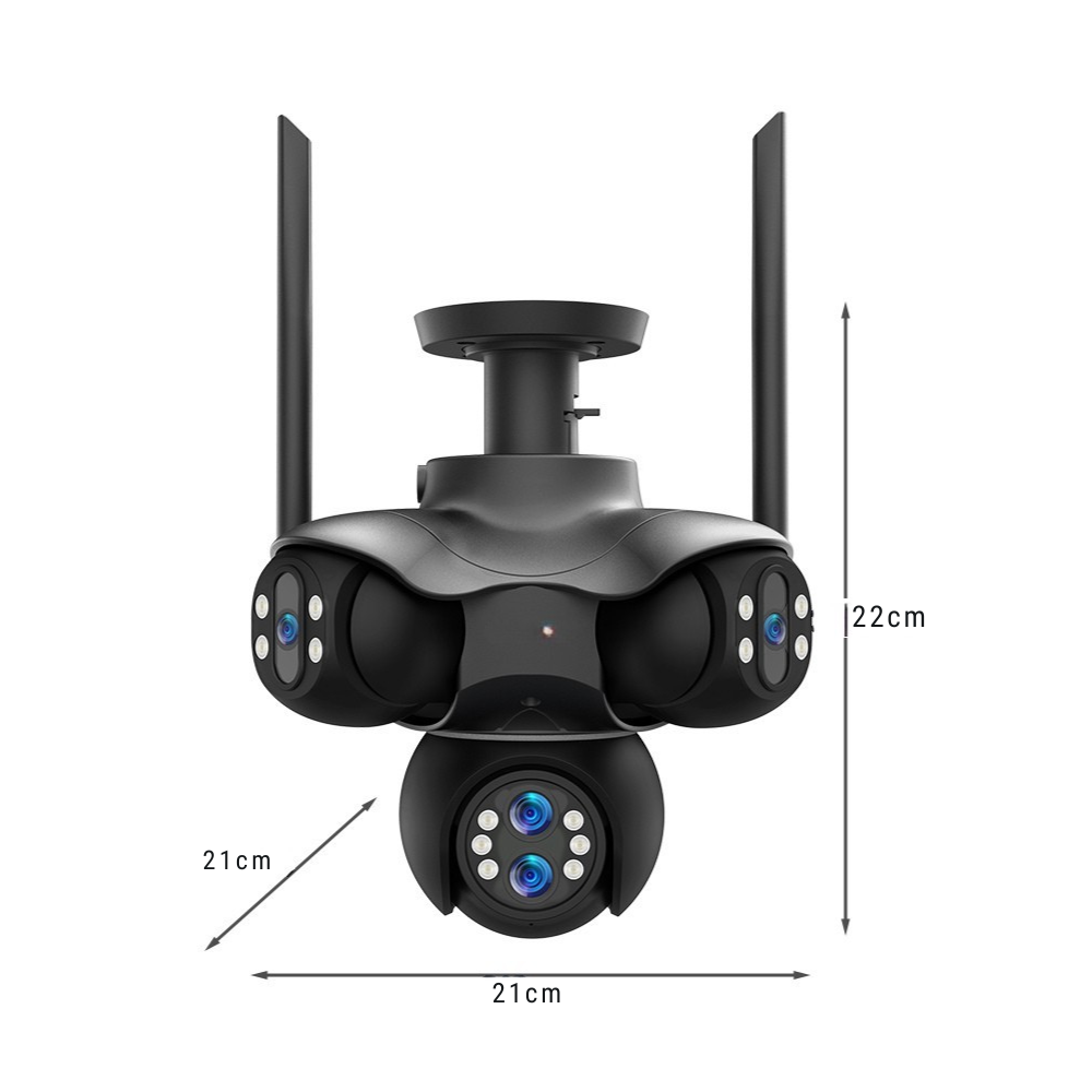 LBW02 Pro Vision 360 – Câmera de Segurança WiFi Externa com Visão Noturna e Monitoramento Inteligente - LojaLB