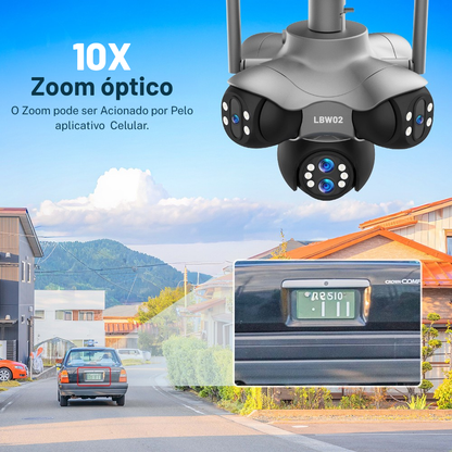 LBW02 Pro Vision 360 – Câmera de Segurança WiFi Externa com Visão Noturna e Monitoramento Inteligente - LojaLB