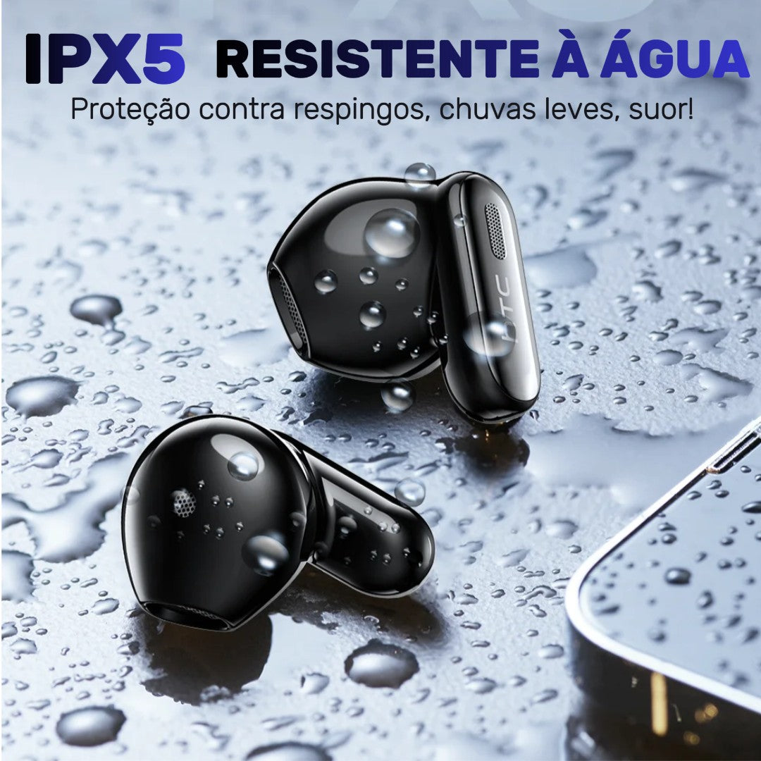 Fone ouvido tradutor simultaneo Bluetooth 6.0 com Tela Touch LED Tradução por IA Bateria 40h TWS Sem Fio