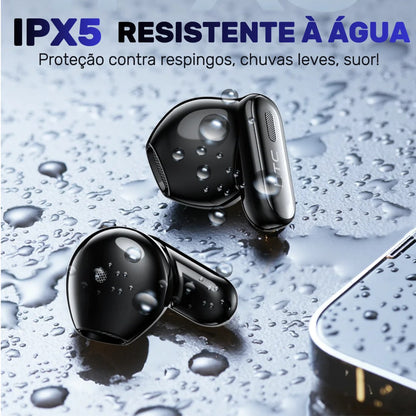 Fone ouvido tradutor simultaneo Bluetooth 6.0 com Tela Touch LED Tradução por IA Bateria 40h TWS Sem Fio - LojaLB