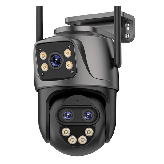 M1401 Camera de segurança wifi com Alexa Onvif NVR Bluetooth 9MP 3 Lentes - LojaLB