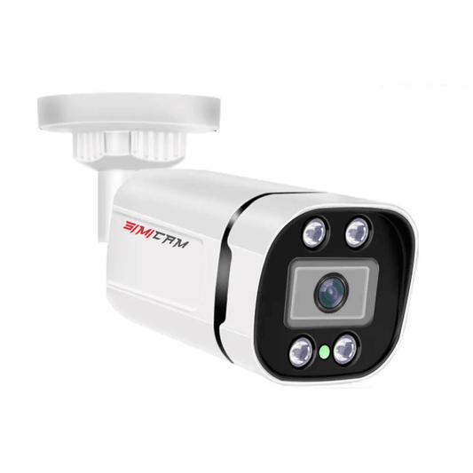 si301 Camera de seguranca 4K Poe Onvif Cabo Visão noturna colorida NVR Bullet - LojaLB