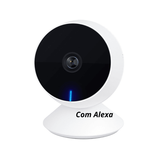 Camera interna baba eletronica wifi com Alexa alto falante e microfone Detecta som e movimento - LojaLB
