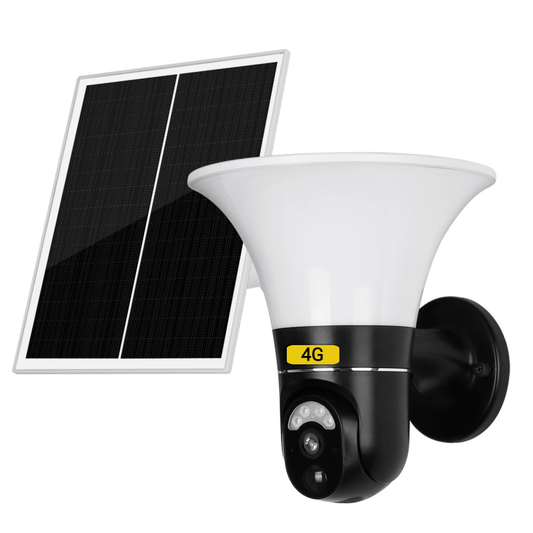 Camera solar 4G luminária externa 4MP Bateria de 10400mah com PTZ Rastreamento de Humanos - 1 Ano de Garantia - LojaLB