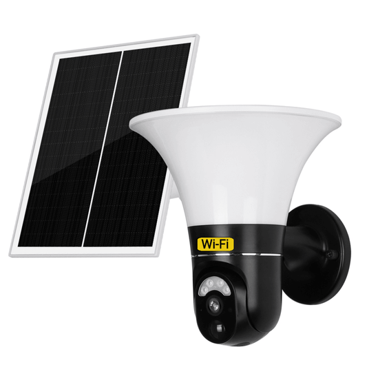 Camera solar Wifi luminária externa 4MP Bateria de 10400mah com PTZ Rastreamento de Humanos- 1 Ano de Garantia - LojaLB
